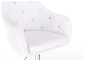 LuxuryForm DESIGN Kreslo ROMA na zlatom tanieri - biele