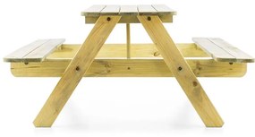 Picknickerchen, detský piknikový stôl, hrací stôl, pravé borovicové drevo