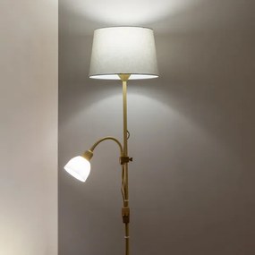 BRILAGI - Stojacia lampa CERIA 1xE27/100W/230V + 1xE14/25W zlatá/šedá