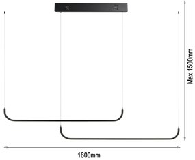 Immax NEO 07226L - LED Stmievateľný luster na lanku PATTINI LED/53W/230V Tuya+DO