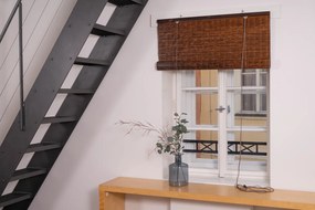 Dřevěná roleta do interiéru – hnědá Šířka rolety: 100 cm, Rozvin rolety: 150 cm