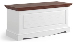PROXIMA.store - Rustikálna borovicová truhlica - BELLUNO ELEGANTE FARBA: biela - orech