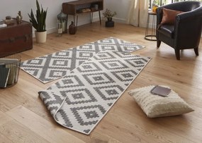 NORTHRUGS - Hanse Home koberce Kusový koberec Twin-Wendeteppiche 103132 grau creme – na von aj na doma - 80x150 cm