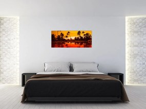 Obraz - Západ slnka nad rezortom (120x50 cm)