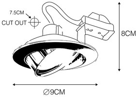Inteligentné zapustené bodové svietidlo medené, naklápacie, vrátane Wifi GU10 - Cisco