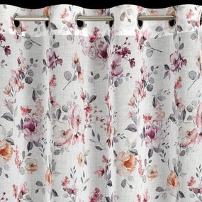 ZÁVES NA KRÚŽKOCH ABRIL 140X250 CM KVETY