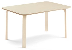 Stôl ELTON, 1200x600x590 mm, laminát - breza, breza