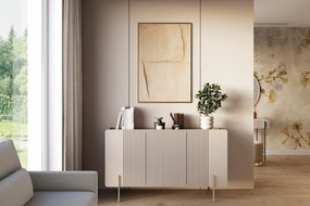 Komoda Malmi 150 cm - kašmírová / zlatá