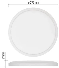 LED Stropné svietidlo FLORI LED/18W/230V 4000K biela pr. 29 cm