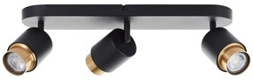 Brilliant - LED bodové svietidlo COVELO 3xGU10/5W/230V čierna/zlatá
