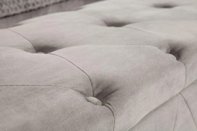 Luxusná lavica Spectacular 140 cm striebornosivý zamat