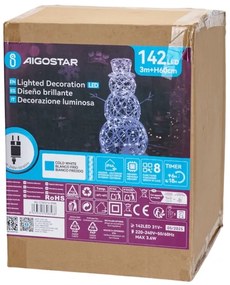 Aigostar-LED Vonkajšia vianočná dekorácia LED/3,6W/31/230V 6500K 60cm IP44 snehuliak