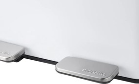 Matne biely oceľový odpadkový kôš 2x20 l na triedený odpad/nášľapný Aliya – Spirella