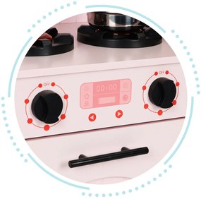 Drevená detská kuchynka ECOTOYS s rúrou a mikrovlnkou