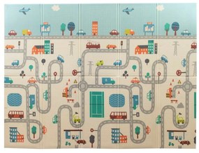 PlayTo Multifunkčná hracia podložka Mesto, 200 x 150 cm