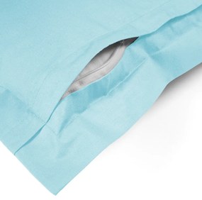 Biante Bavlnená obliečka na vankúš s lemom Moni MO-046 Ľadová modrá 60 x 60 cm