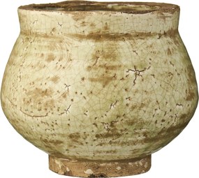 Ib Laursen Keramický obal na kvetináč Light Green Crackle