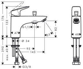 Hansgrohe Logis - Vaňová batéria stojanková, chróm 71312000