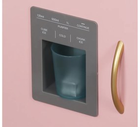 Jokomisiada Veľká drevená kuchynka pre deti, retro chladnička, rúra na pečenie, výrobník ľadu ZA5268