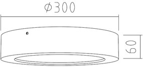 APLED - LED Stropné svietidlo RONDO LED/24W/230V pr. 30 cm dub