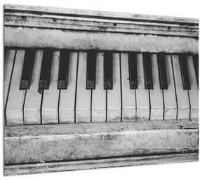 Sklenený obraz starého klavíra (70x50 cm)