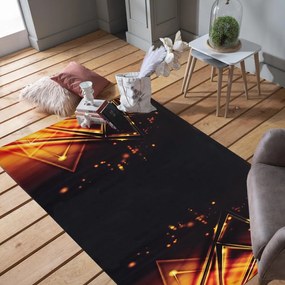 Čierny koberec s výrazným vzorom Šírka: 120 cm | Dĺžka: 180 cm