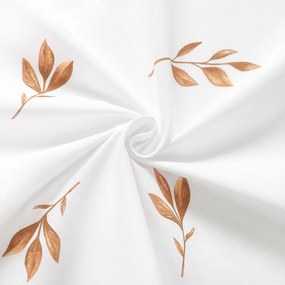 Goldea hranatý obrus 100% bavlnené plátno - hnedé jesenné lístky 100 x 140 cm