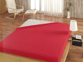 Napínacia plachta na posteľ - Red Jersey 100/220/25