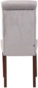 Jedálenská stolička Lisburn - zamat - Sivá