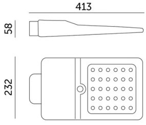 LED solárna pouličná lampa so senzorom STREET LED/15W/7,4V 4000K IP65 5400 mAh