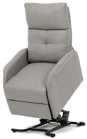 Autronic BONTEC Polohovacie kreslo, elektrické káblové ovládanie, krémová, látka, TV-5482 CRM2 Farba: Šedá