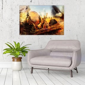 Obraz - Šamanský motív (90x60 cm)