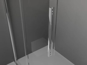 Mexen Velar, sprchová zástena s posuvnými dverami Walk-in 85 x 200 cm, 8mm šedé sklo, chrómová, 871-085-000-43-01