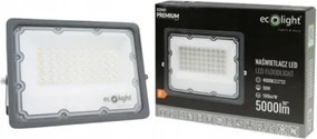 LED reflektor 50W 4000K 5000LM IP65 čierny - neutrálná biela