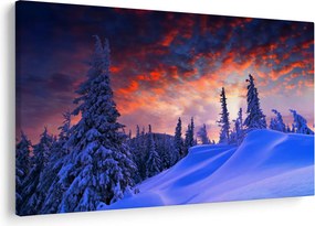 Obraz - Zimný súmrak (90x60 cm)