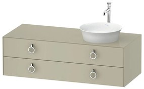 DURAVIT White Tulip závesná skrinka pod umývadlo na dosku vpravo, 2 zásuvky, 1300 x 550 x 408 mm, taupe vysoký lesk, WT4992RH3H3