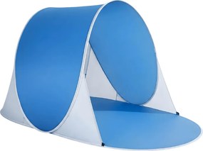 Samorozkladací plážový stan SUNSHADE 190x120 cm, modrá/biela