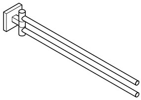 GROHE 409762430 - Držiak uterákov START CUBE 438 mm čierny