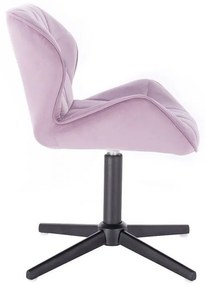 LuxuryForm DESIGN Stolička MILANO VELUR na čiernom kríži - levanduľa