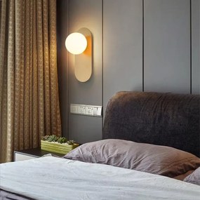 Toolight Toolight, nástenné svietidlo 30x12cm, 1xG9, APP1587-1W, zlatá-biela, OSW-04123