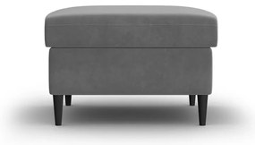 Svetlosivá zamatová podnožka Kyoto – Cosmopolitan Design