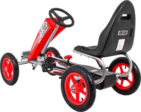 Ramiz Motokára Full Ahead AIR s pedálmi pre deti 3+ Červená + Nastavenie sedadla + Nafukovacie kolesá + Ručná brzda