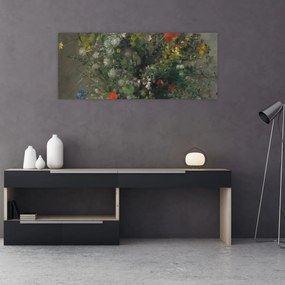 Obraz - Auguste Renoir,  Flowers in a Vase, reprodukcia (120x50 cm)