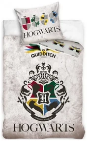 Bavlnené posteľné obliečky Harry Potter - motív Metlobalové tímy - 100% bavlna - 70 x 90 cm + 140 x 200 cm
