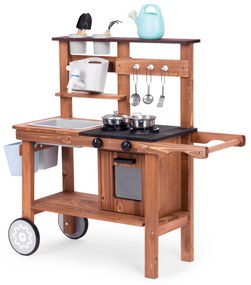 Detská blátová kuchynka z jedľového dreva ECOTOYS