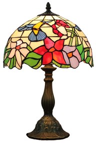 Tiffany stolná lampa Humming 110 - Huizhou Oufu Lighting v.48xš.30, sklo/kov,40W