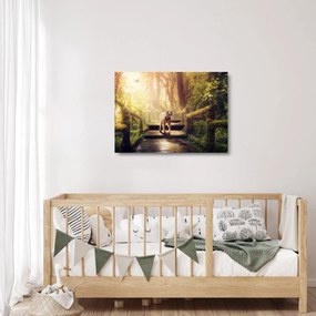 Sklenený obraz tigra v džungli (70x50 cm)