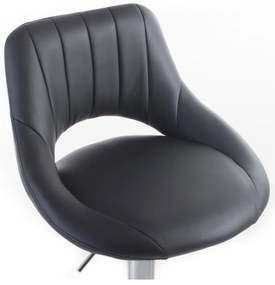 Barová stolička G21 Aletra koženková, prešívaná black 60023095