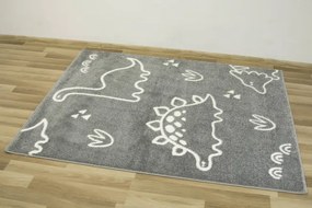 Detský koberec Lima C879A sivý/krémový
