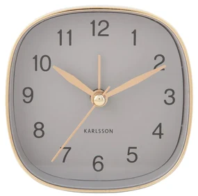 Budík Karlsson KA5957GY Travel Square, 9cm